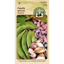 Strakatá fazuľa kolíková veľkozrnná 15semien