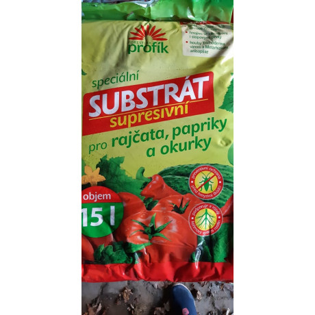 Supresivny substrát určený pre rajčiny, papriky, a uhorky 15L