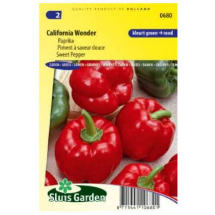 California Wonder paprika sladká 65 semien