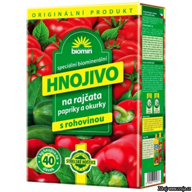 AgraBiomin hnojivo BIO na paradajky, uhorky, a papriky 1kg