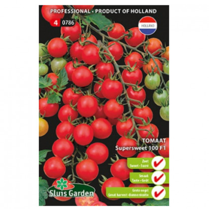 Supersweet 100 F1 rajčiak cherry kolíkový sladký 20 semien