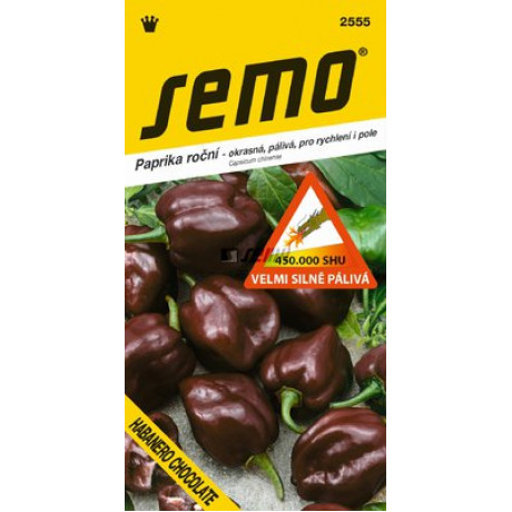 Habanero Chocolate paprika extrémne pálivá 20 semien