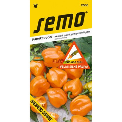 Habanero Orange paprika silno štipľavá 20 semien