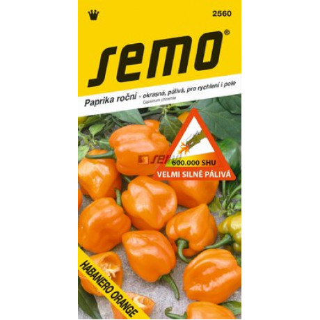Habanero Orange paprika silno štipľavá 20 semien