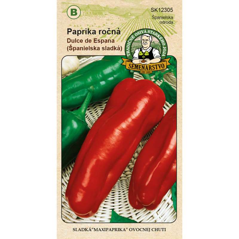 Dulce de Espana paprika španielská sladká osivo 0,7g